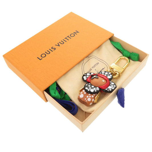 LOUIS VUITTON key ring M01145 metal black Yayoi Kusama LVxYK Porte Cle Vivienne Infinity Dot