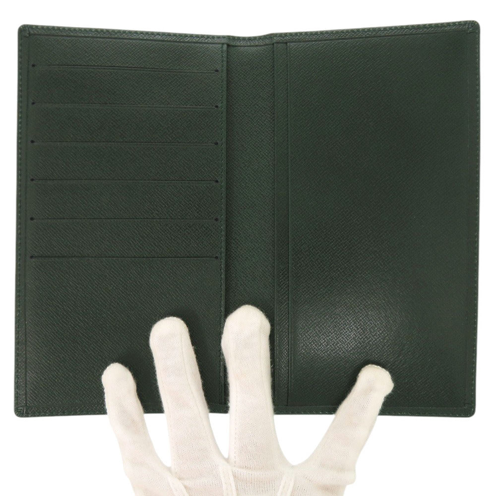 LOUIS VUITTON Long Wallet Purse Taiga green Bill Compartment mens