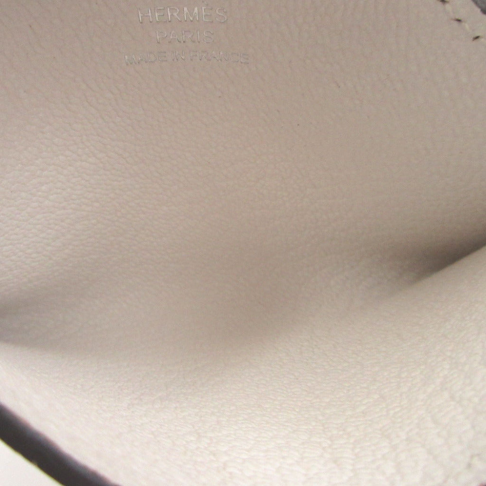 HERMES Card Case Evercolor New White Iliad Women