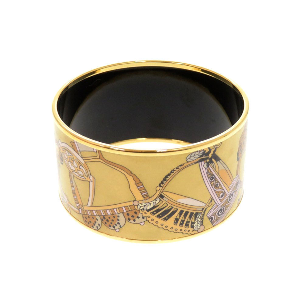 HERMES Bangle metal gold Email TGM Women