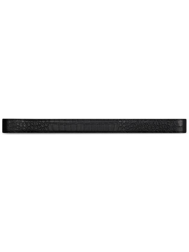 Luxury Balenciaga Trending 2025 BB Logo Reversible Leather Belt Black