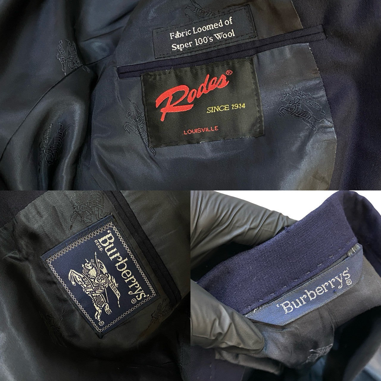 BURBERRY tailored jacket wool Navy No size specified