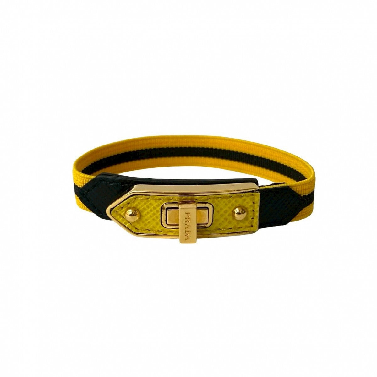 PRADA bracelet Nylon yellow Safiano