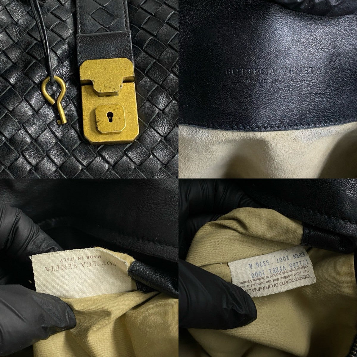 BOTTEGAVENETA Tote Bag leather black INTRECCIATO Women