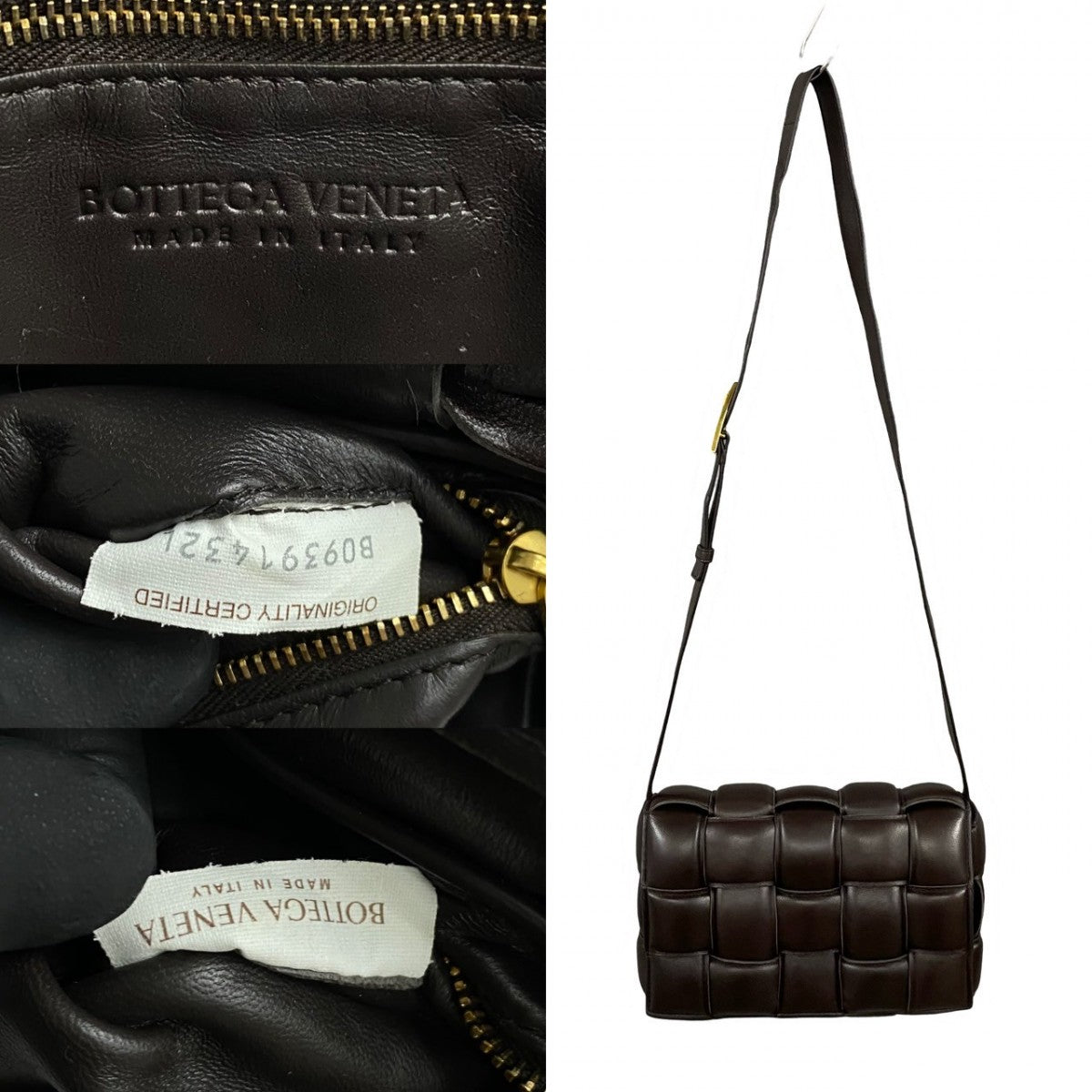 BOTTEGAVENETA Shoulder Bag leather Brown Padded Cassette Women