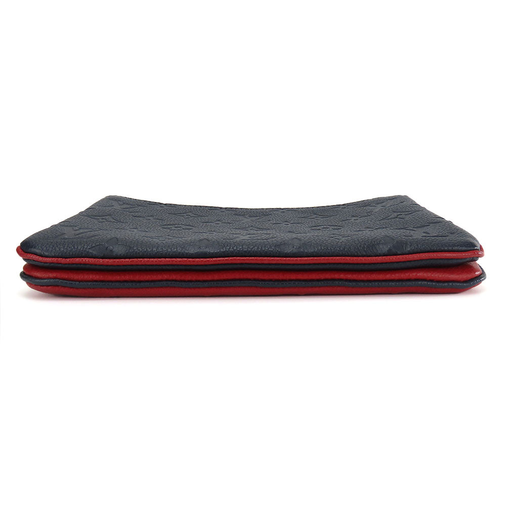 LOUIS VUITTON Shoulder Bag M63916 Monogram Ann Platt Navy Pochette double zip