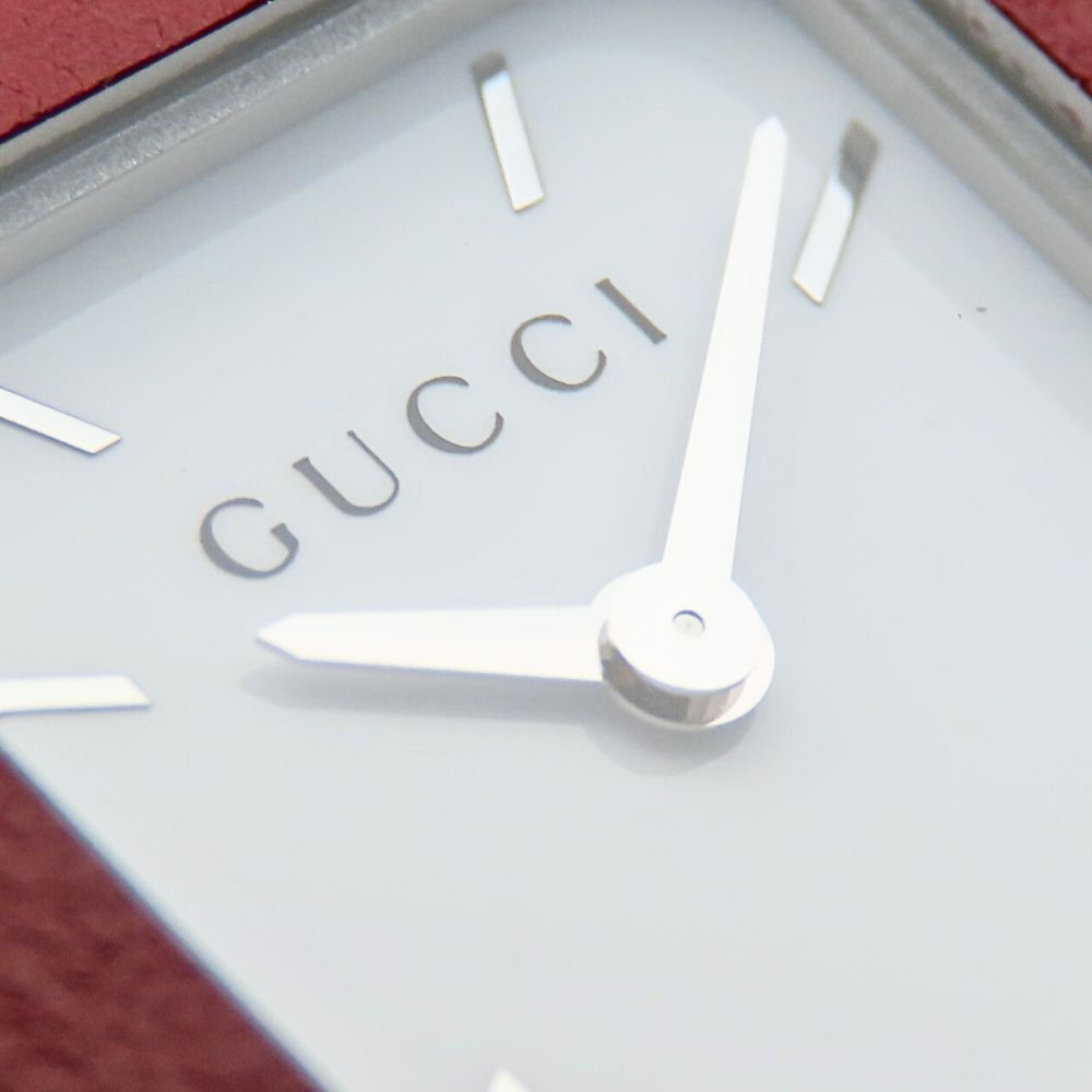 GUCCI Pocket watch Quartz 130.5 Stainless Steel Bordeauxtype Pendant watch white dial