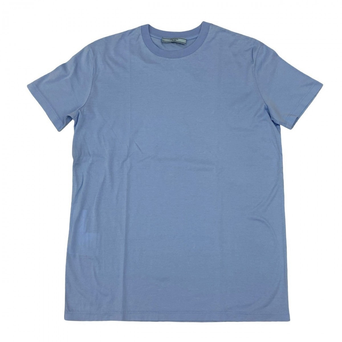 PRADA Short sleeve T-shirt cotton blue triangle motif mens M