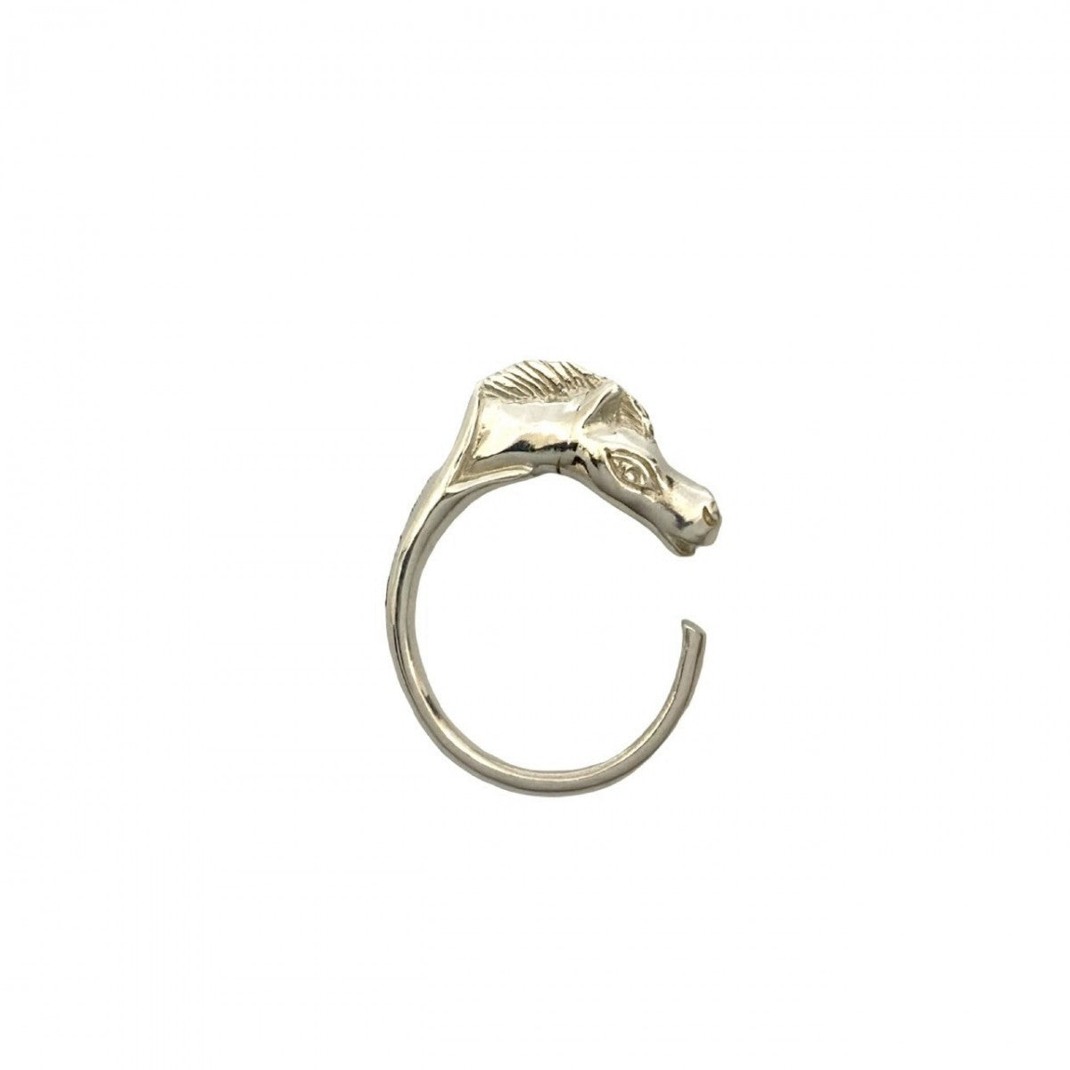 HERMES Ring Silver925 Silver Cheval Horse Ring mens