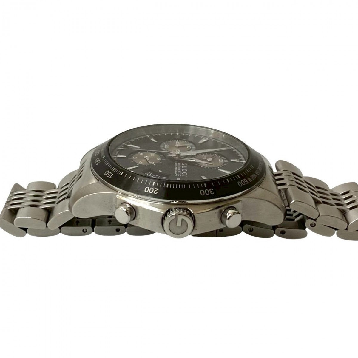 GUCCI Watches Stainless steel Silver G Timeless Chronograph black dial