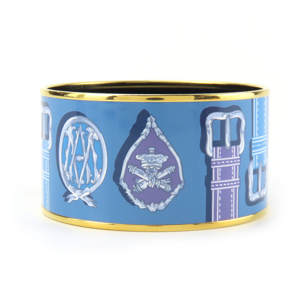 HERMES bracelet Metal, Cloisonne Blue type Emile TGM Women