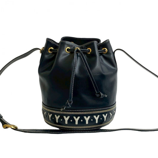 YVES SAINT LAURENT Shoulder Bag leather Navy