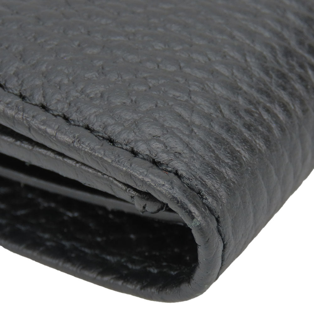 GUCCI Key case Key holder 456118 leather black GG Marmont Women