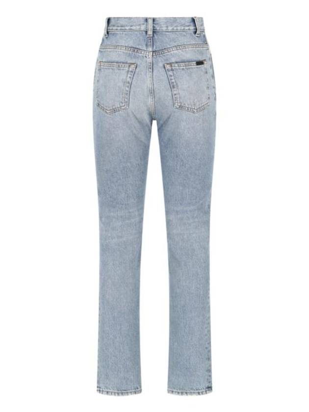 Luxury Saint Laurent Trending 2025 Denim Cotton Straight Jeans Blue