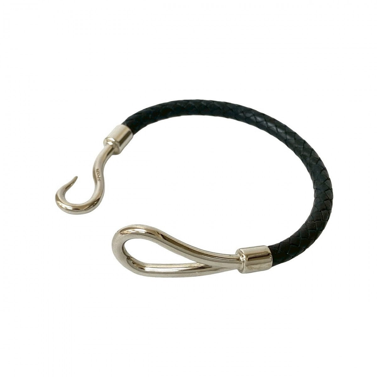 HERMES bracelet leather black Jumbo bracelet