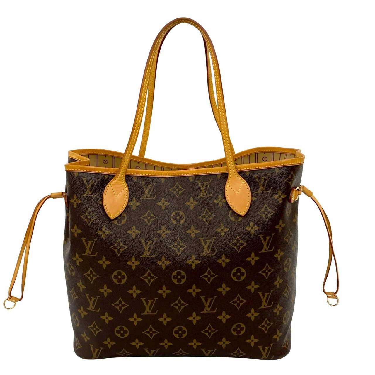LOUIS VUITTON Tote Bag leather Brown Monogram Neverfull MM