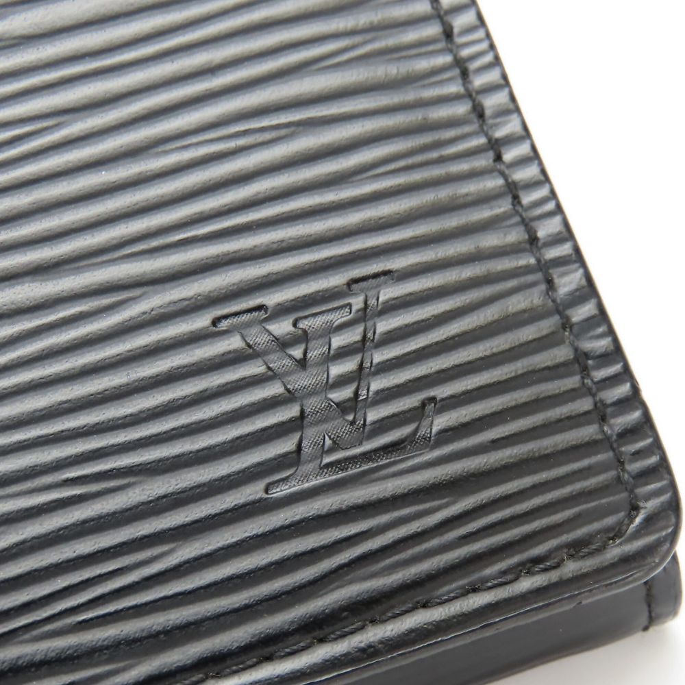 LOUIS VUITTON Card Case M56169 Epi Leather black Anneveld Cult de Visit Women
