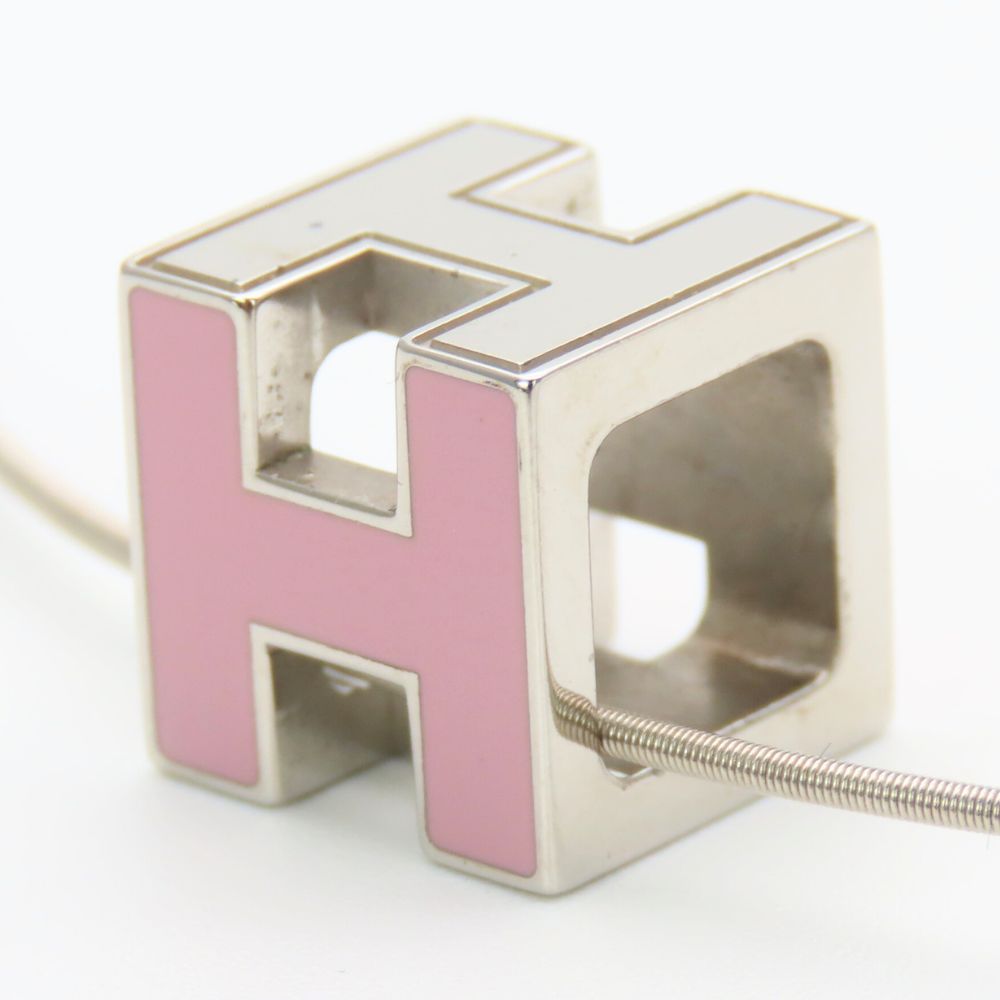 HERMES Necklace metal pink Cardue Ash Women