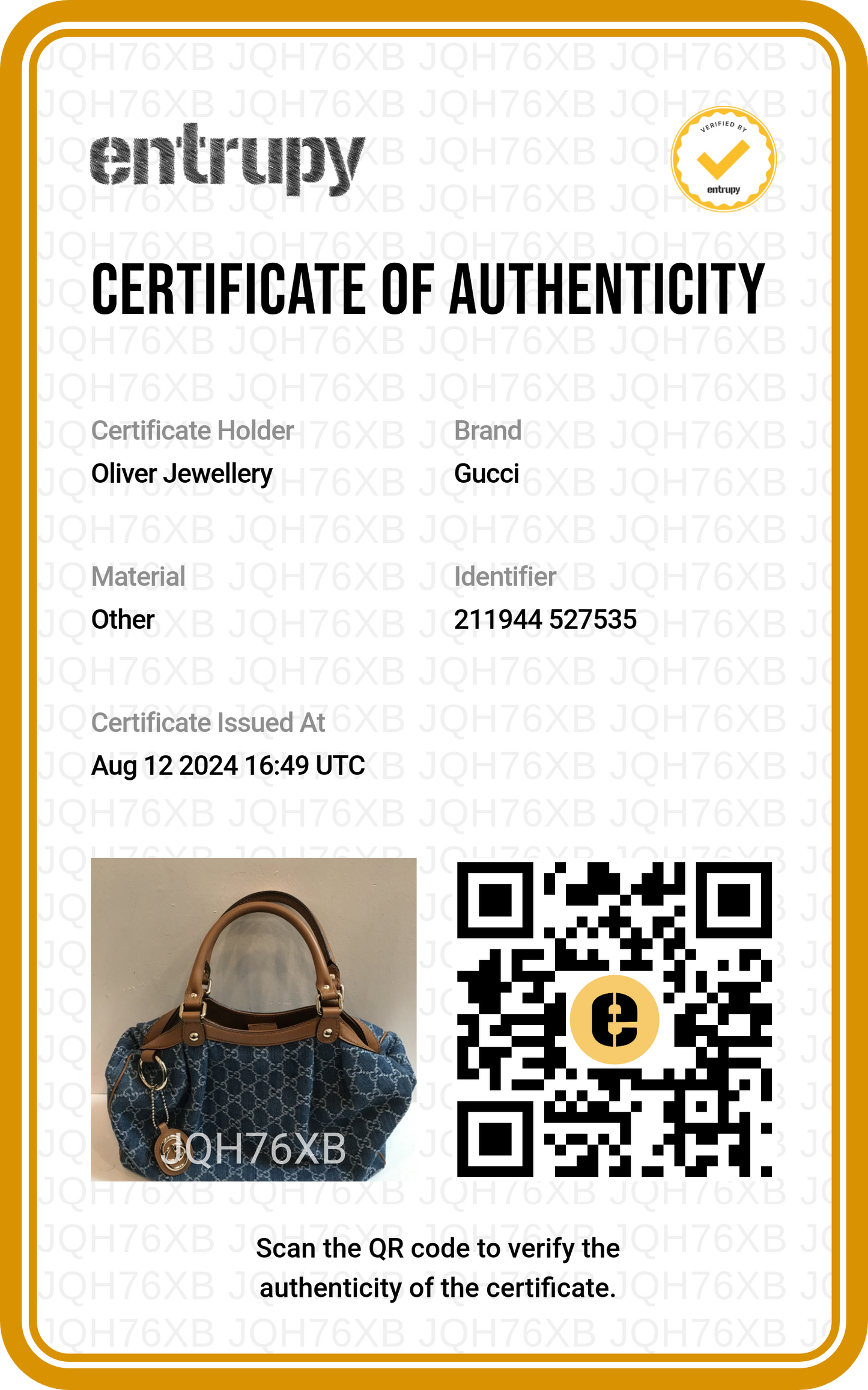 Gucci Blue GG Denim Medium Sukey Tote
