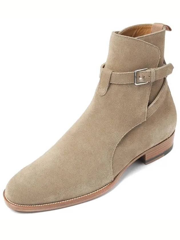 Luxury Saint Laurent Trending 2025 Jodhpur Wyatt 30 Suede Ankle Boots Tobacco