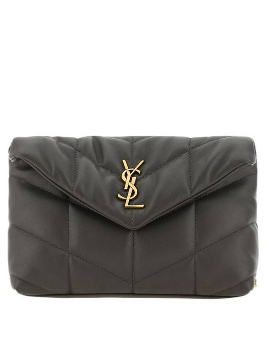 Luxury Saint Laurent Trending 2025 Toy Puffer Quilting Lambskin Shoulder Bag Light Musk