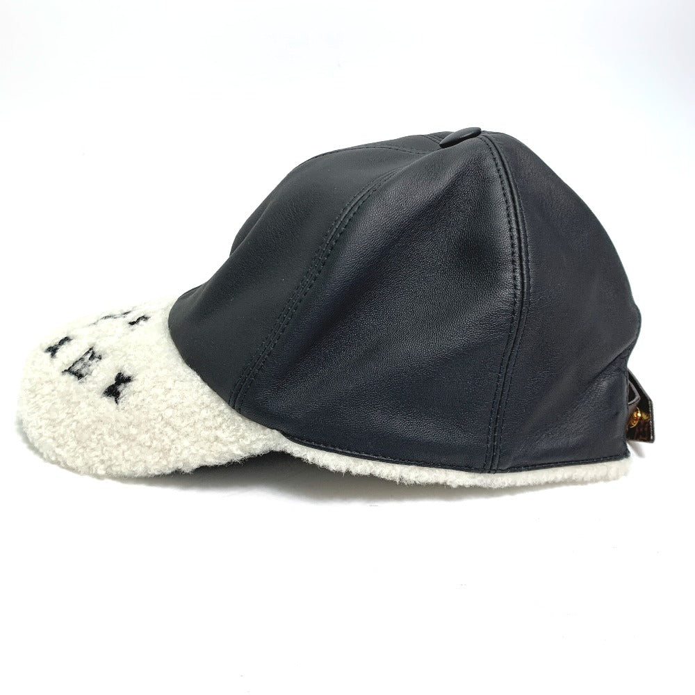 LOUIS VUITTON cap M00493 leather black cap sharing M
