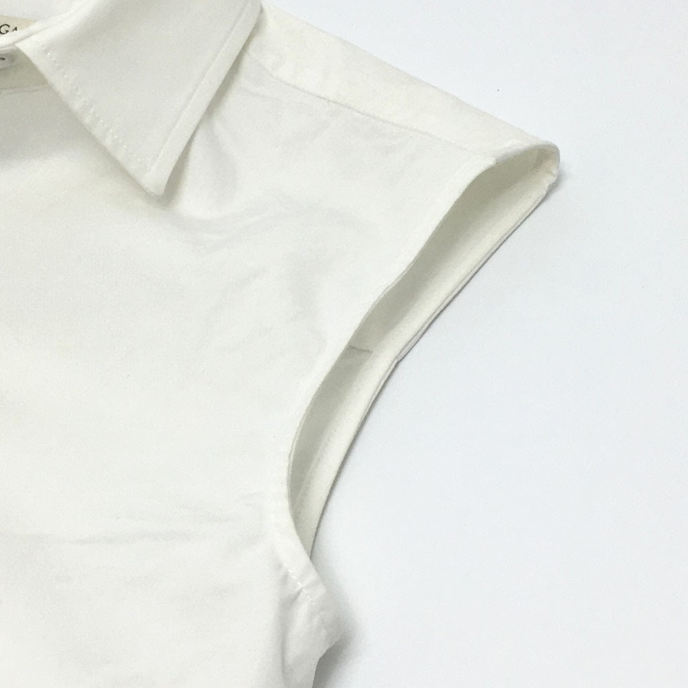 BOTTEGAVENETA Short sleeve shirt 600083VKECO cotton white Wing shirt No sleeve Women 34