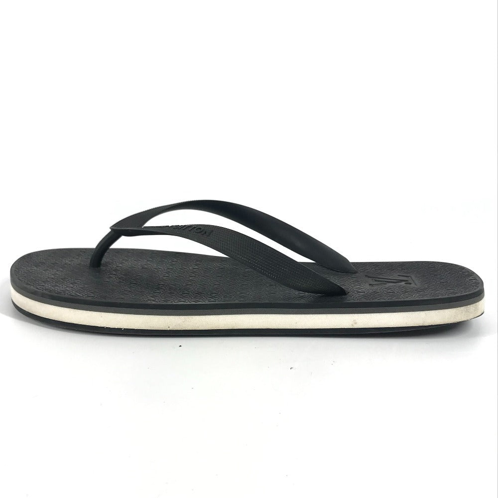 LOUIS VUITTON Sandals rubber black Monogram logo beach sandals mens 8