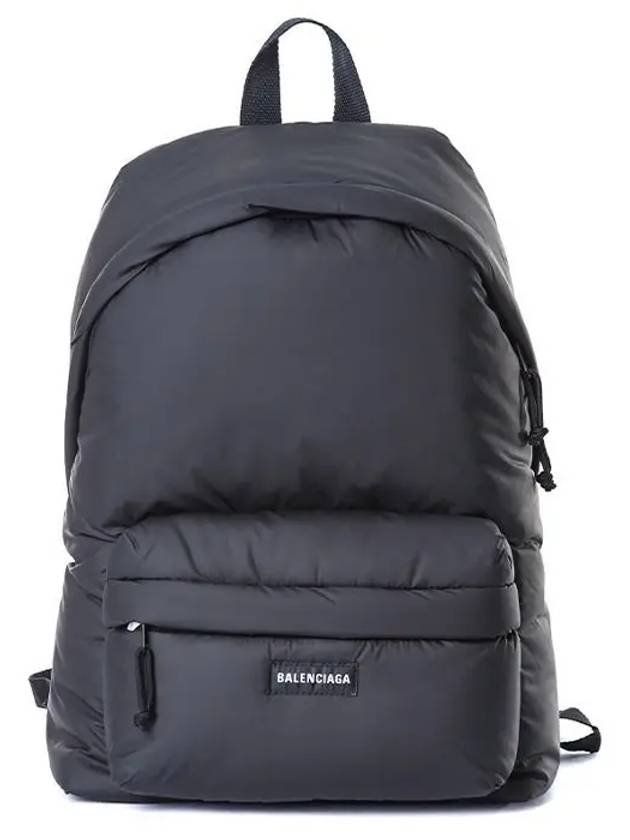 Luxury Balenciaga Trending 2025 Explorer Logo Patch Backpack Black