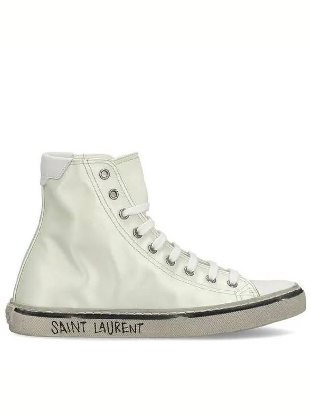 Luxury Saint Laurent Trending 2025 Malibu High Top Sneakers White