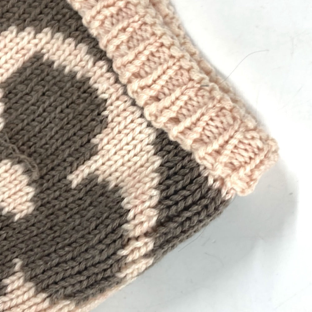 LOUIS VUITTON Scarf wool Pink type Monogrammed snood Women