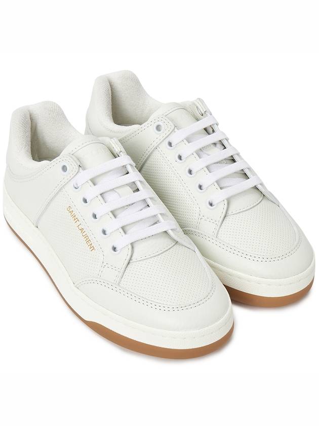 Luxury Saint Laurent Trending 2025 SL 61 Logo Signature Leather Low Top Sneakers White