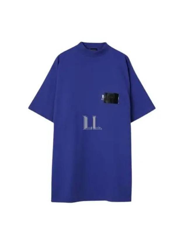 Luxury Balenciaga Trending 2025 Gaffer Political Campaign Short Sleeve T-Shirt Blue