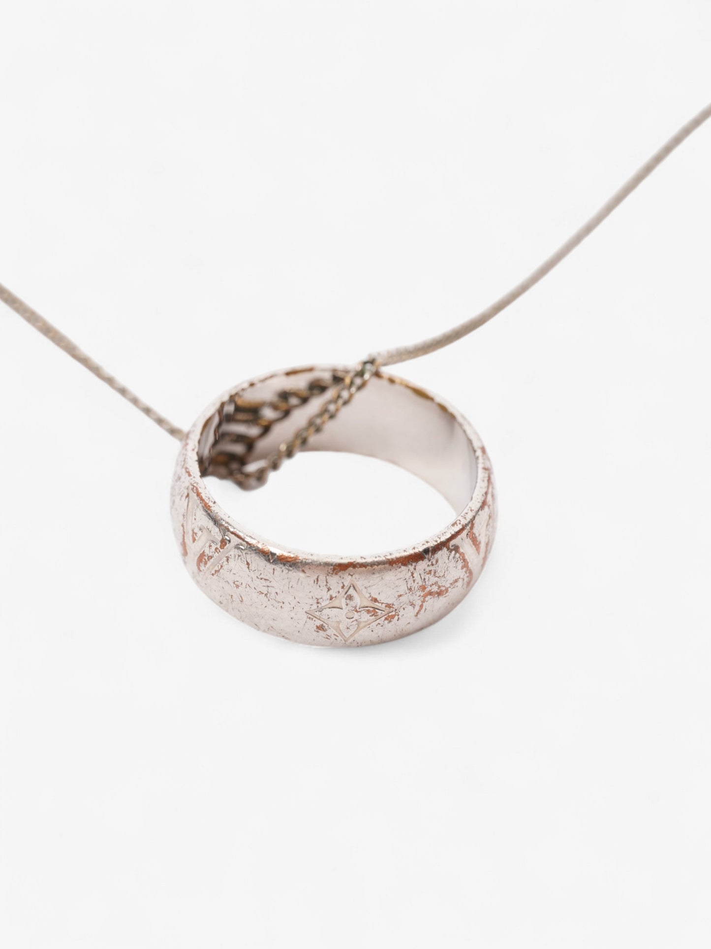 Louis Vuitton Ring Necklace Silver Gold Plated