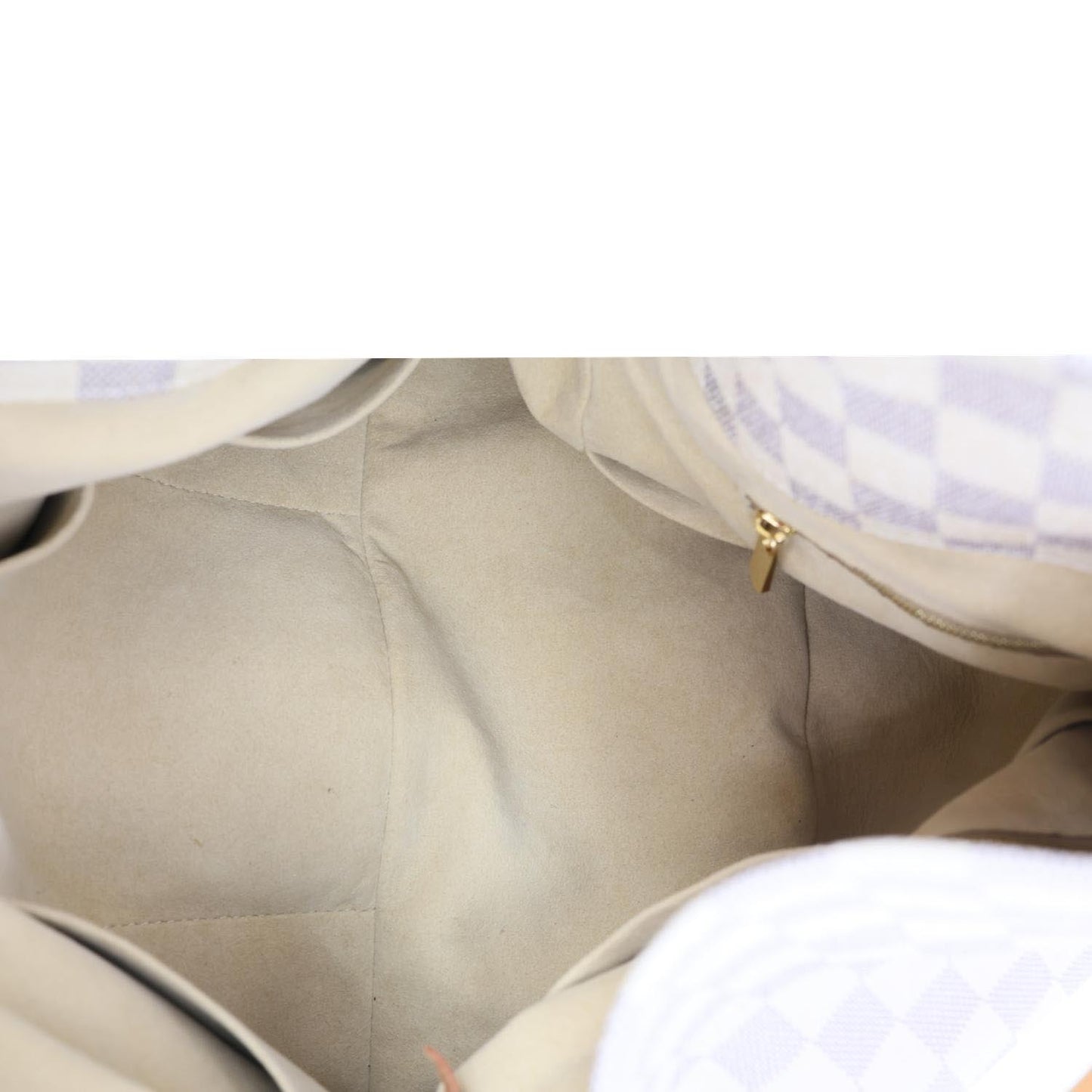 LOUIS VUITTON Artsy MM Damier Azur Hobo Bag White