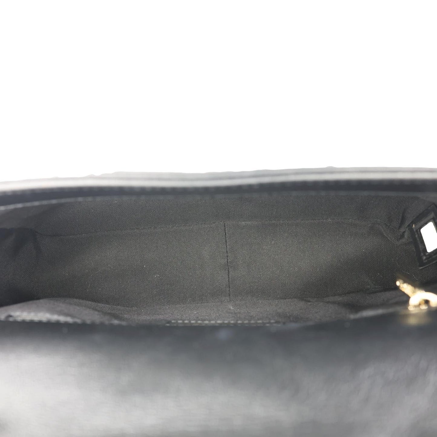 CHANEL Entwined Flap Small Lambskin Leather Chain Crossbody Black