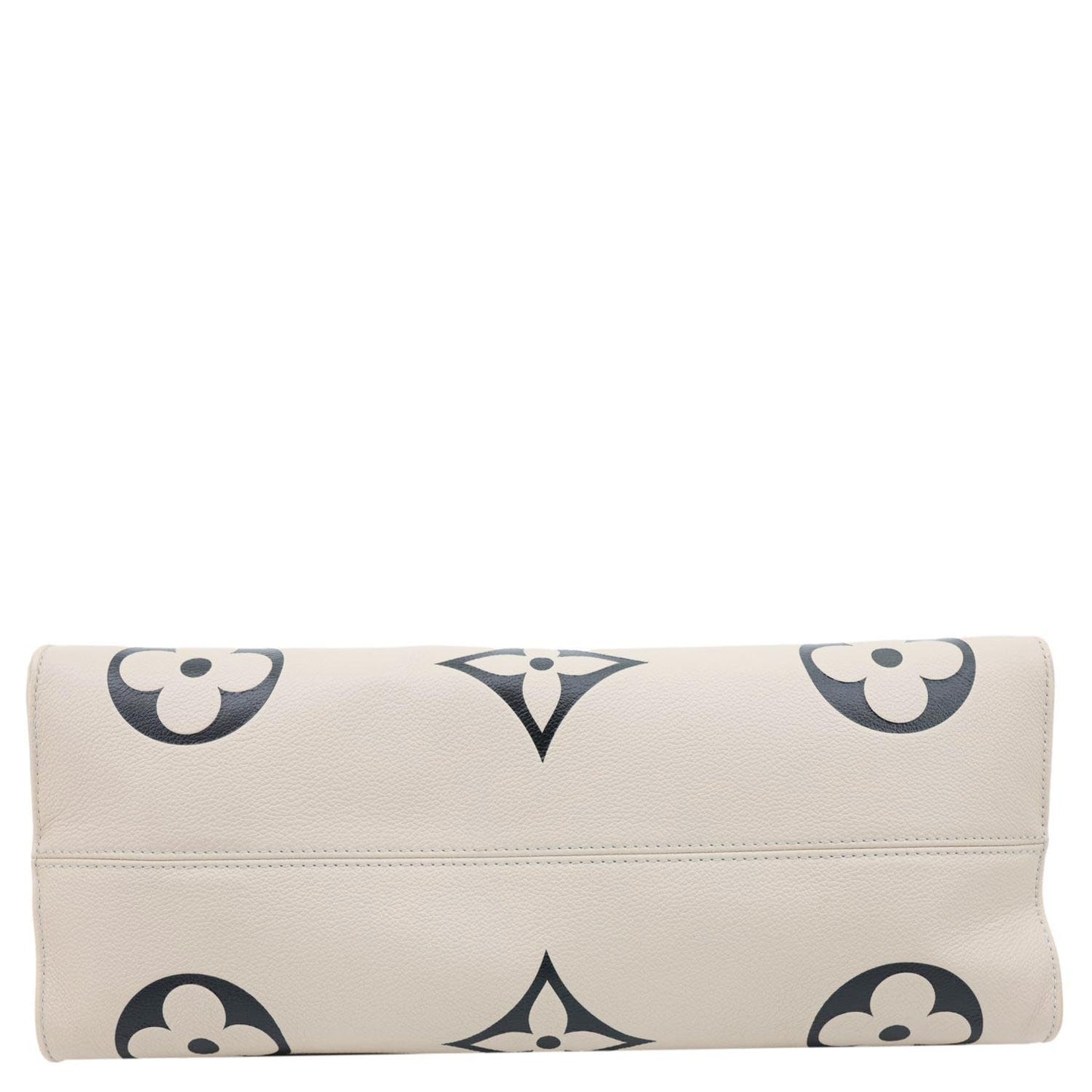LOUIS VUITTON Onthego GM Crafty Monogram Empreinte Leather Shoulder Bag Cream