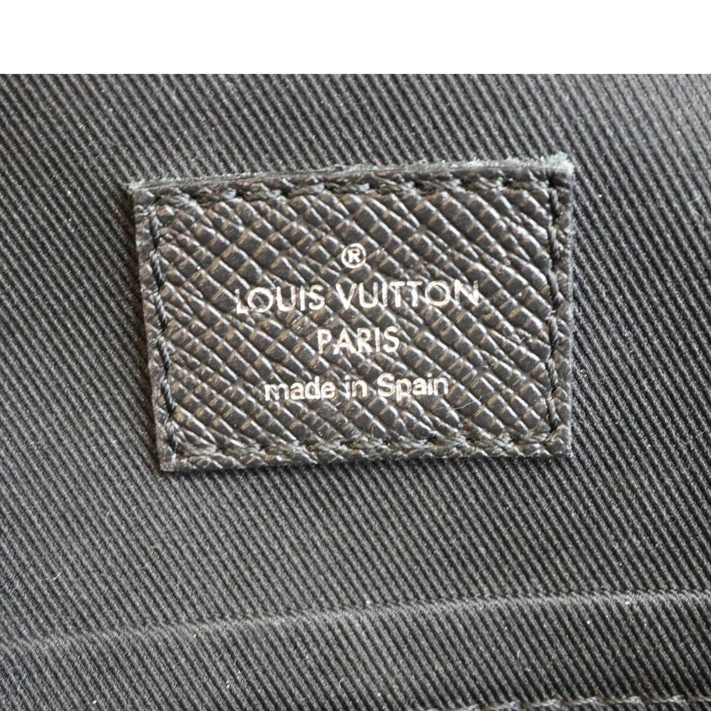 LOUIS VUITTON Outdoor Slingbag Monogram Taigarama Leather Crossbody Bag Black