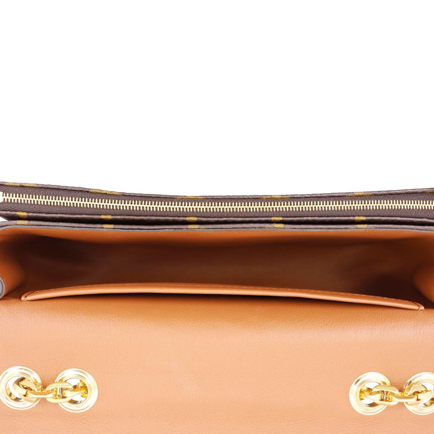 LOUIS VUITTON Marceau Monogram Canvas Chain Shoulder Bag Caramel