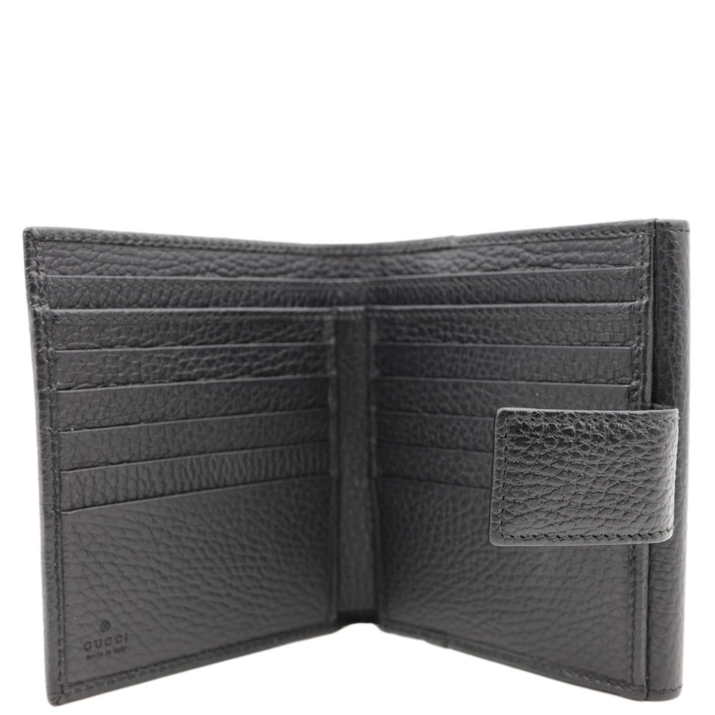 GUCCI GG Marmont Small Leather Bifold Wallet Black 456122