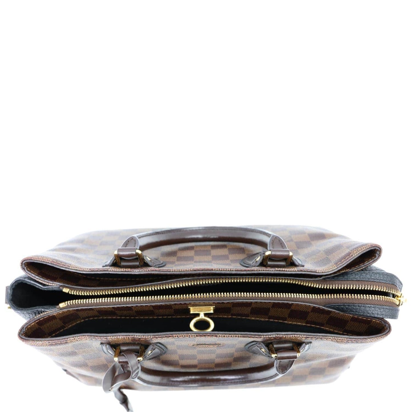 LOUIS VUITTON Normandy Damier Ebene Satchel Shoulder Bag Brown