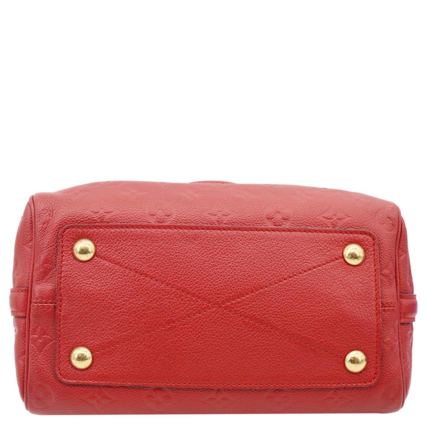 LOUIS VUITTON Speedy 25 Bandouliere Monogram Empreinte Crossbody Bag Red