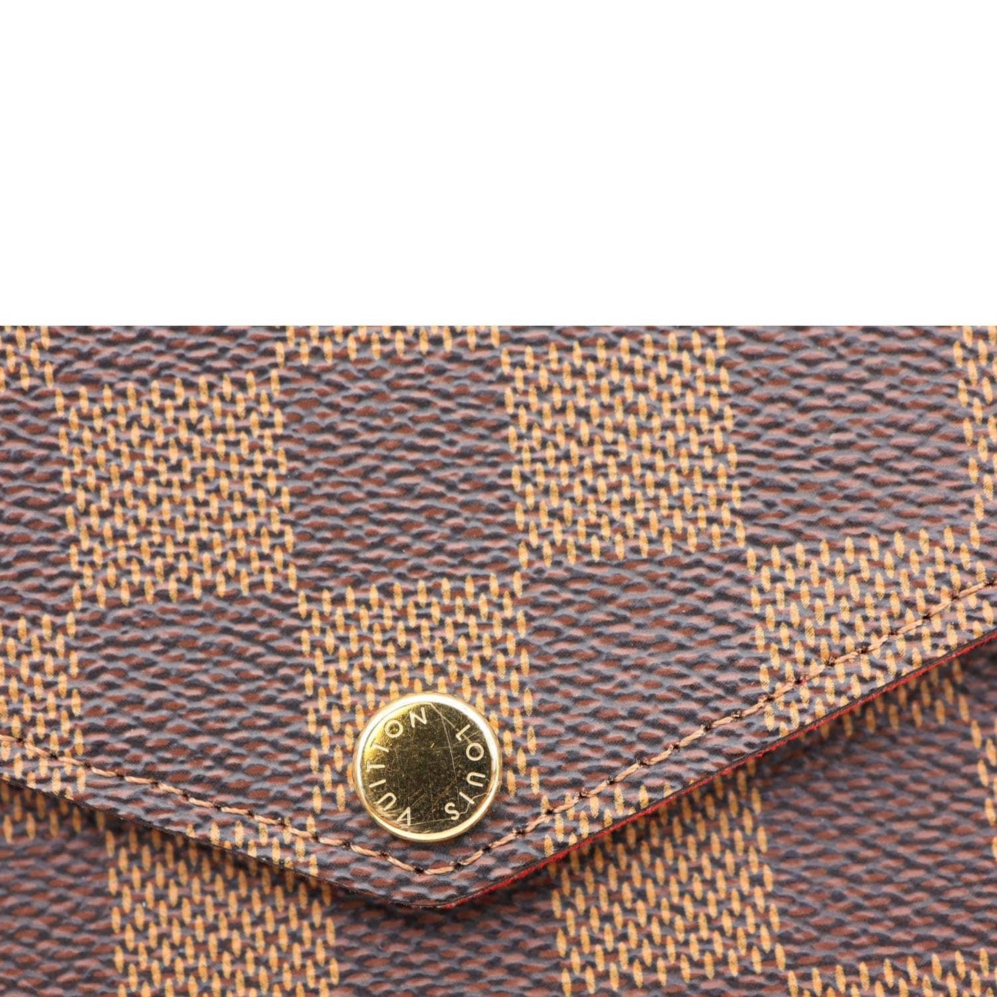 LOUIS VUITTON Felicie Pochette Damier Ebene Crossbody Bag Brown