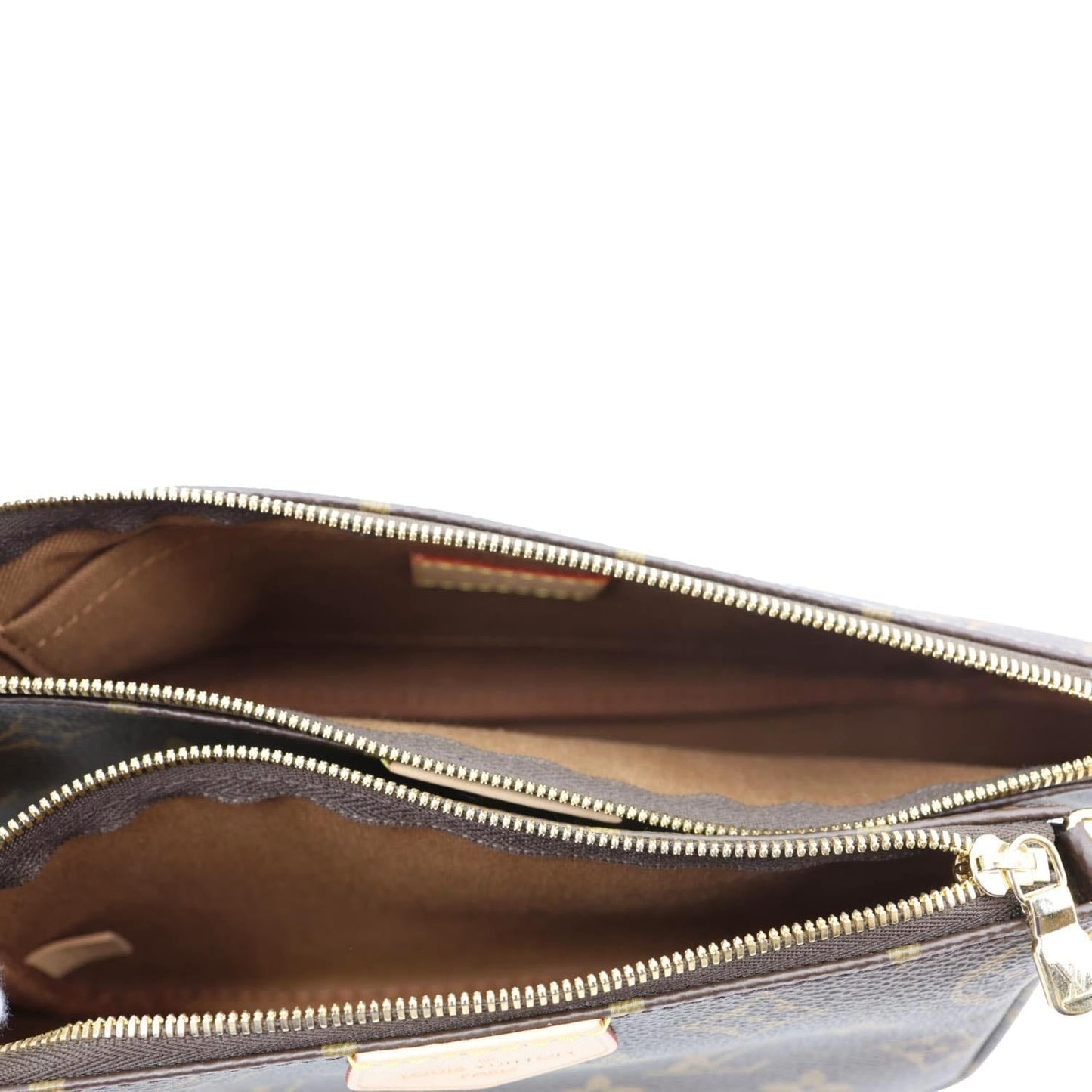LOUIS VUITTON Multi Pochette Accessoires Monogram Canvas Crossbody Bag Brown