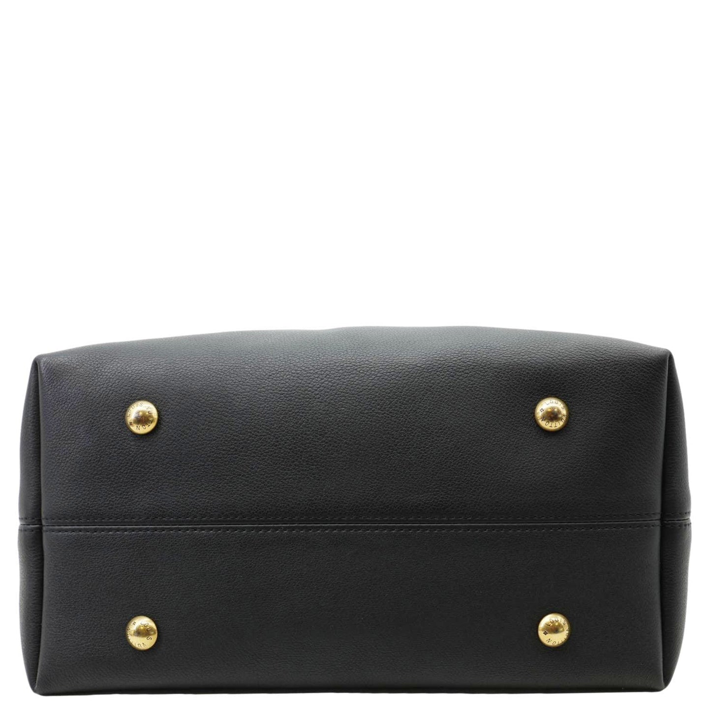 LOUIS VUITTON Low Key MM Grained Calfskin Leather Hobo Bag Black