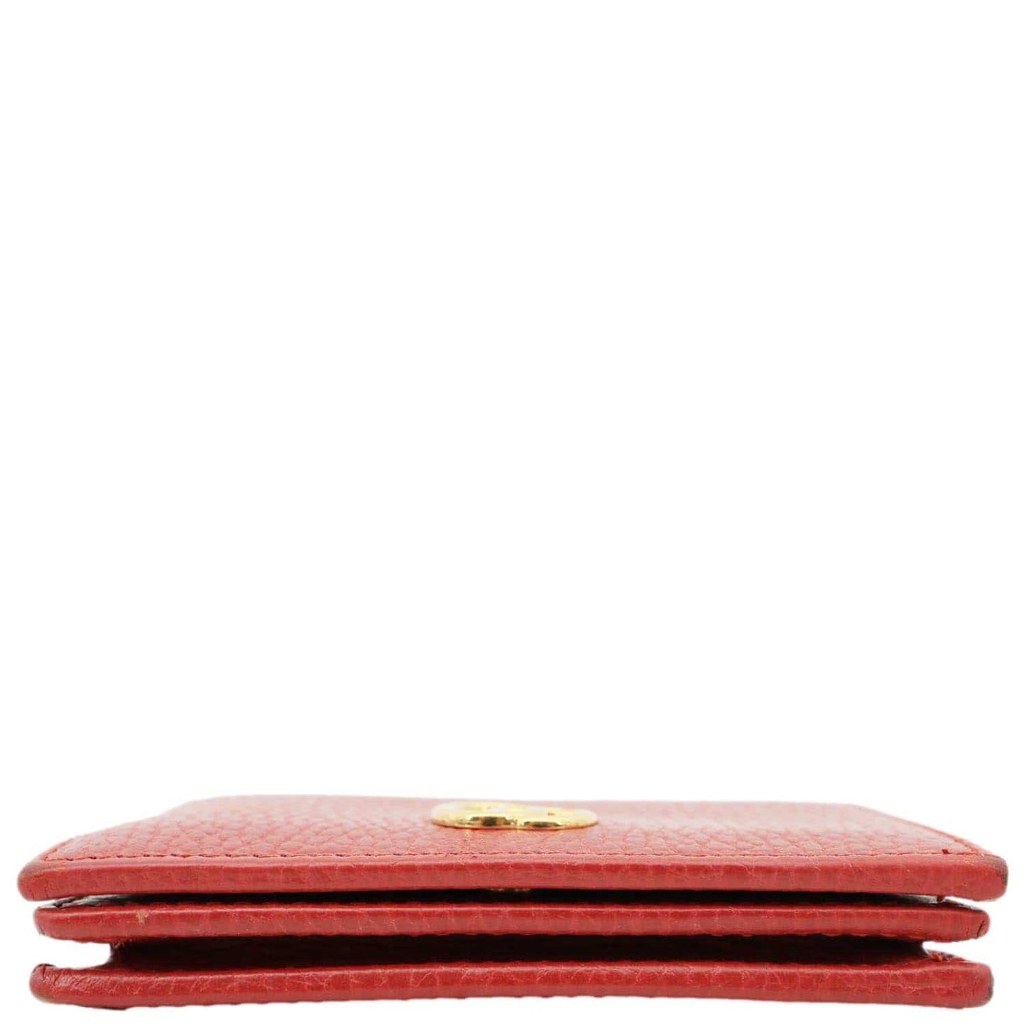 GUCCI GG Marmont Pebbled Leather Wallet Red