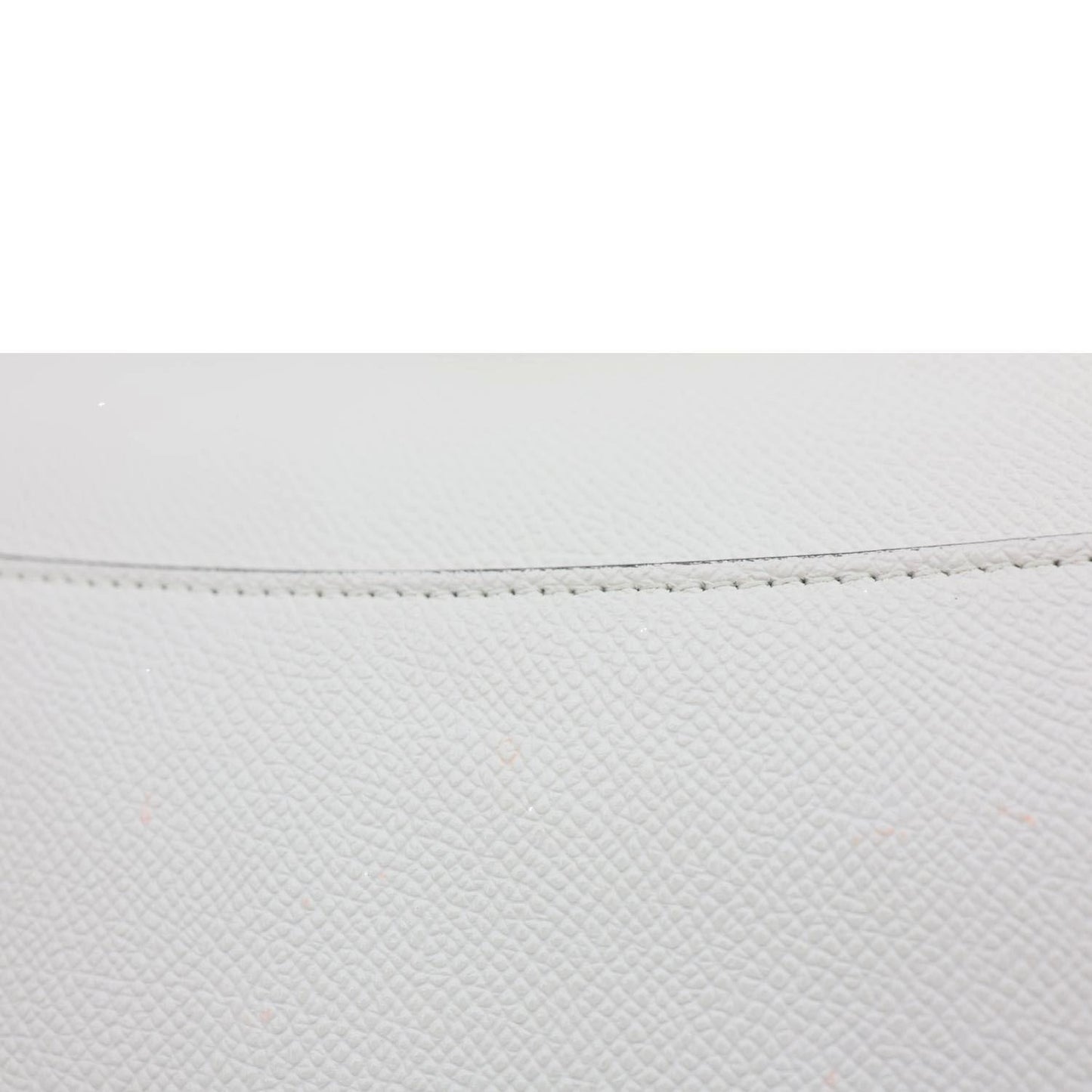 CHRISTIAN DIOR Saddle Grained Calfskin Leather Shoulder Bag Off White