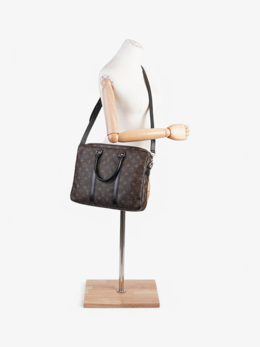 Louis Vuitton Porte-Documents Voyage Monogram / Black Coated Canvas