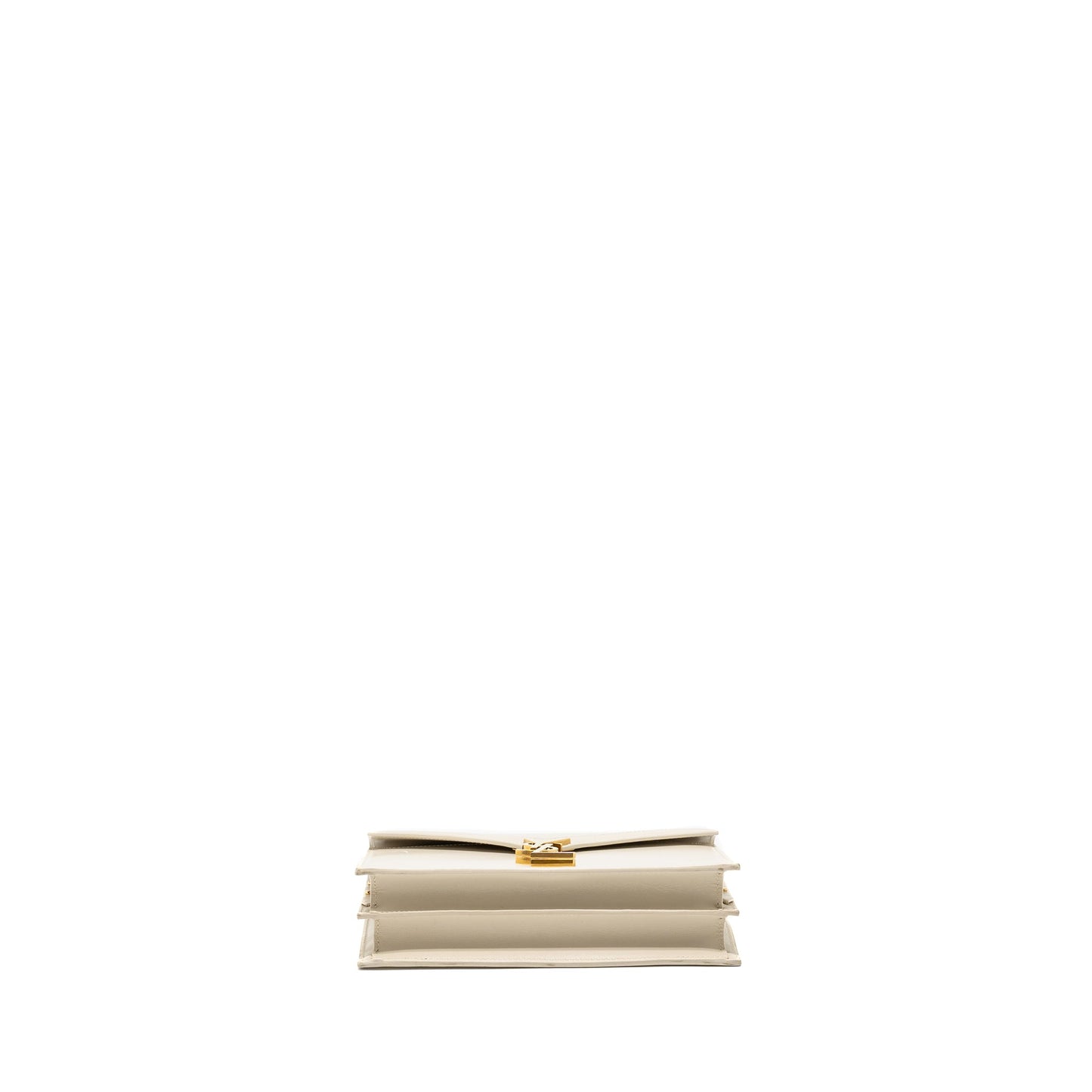 Saint Laurent/ Cassandra Chain Wallet Calfskin White