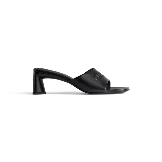 BALENCIAGA DUTY FREE LAMBSKIN LEATHER HEELED SANDALS